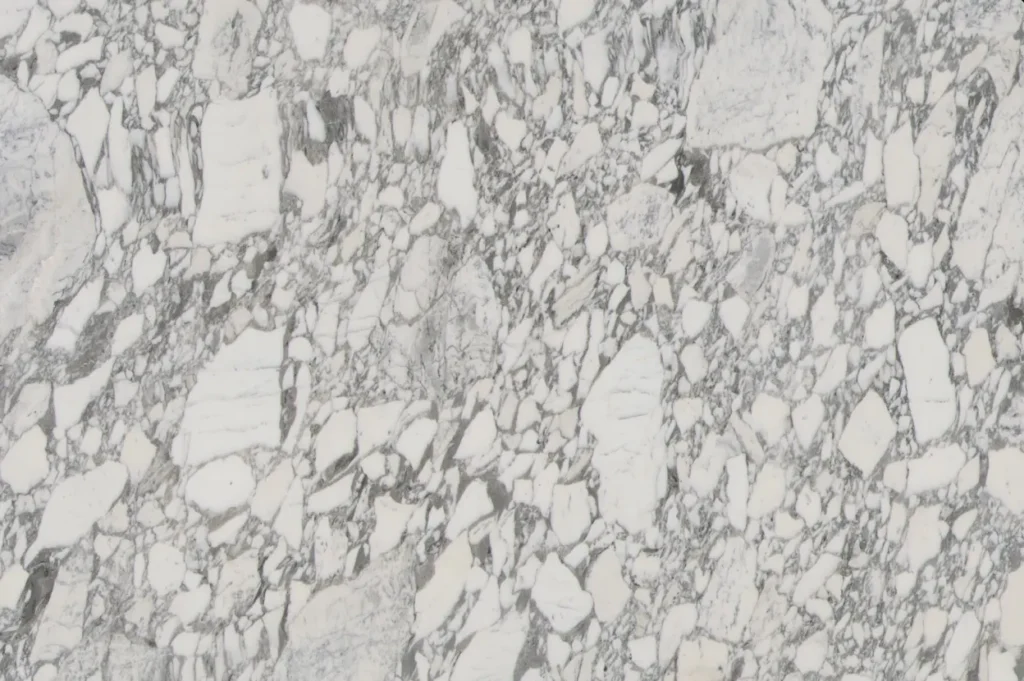 Arabescato Corchia Marble with intricate grey and white patterns
