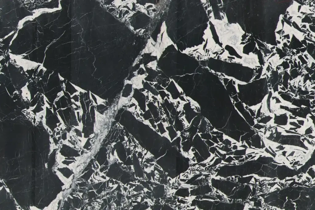 Black and White Marble with bold contrasting patterns