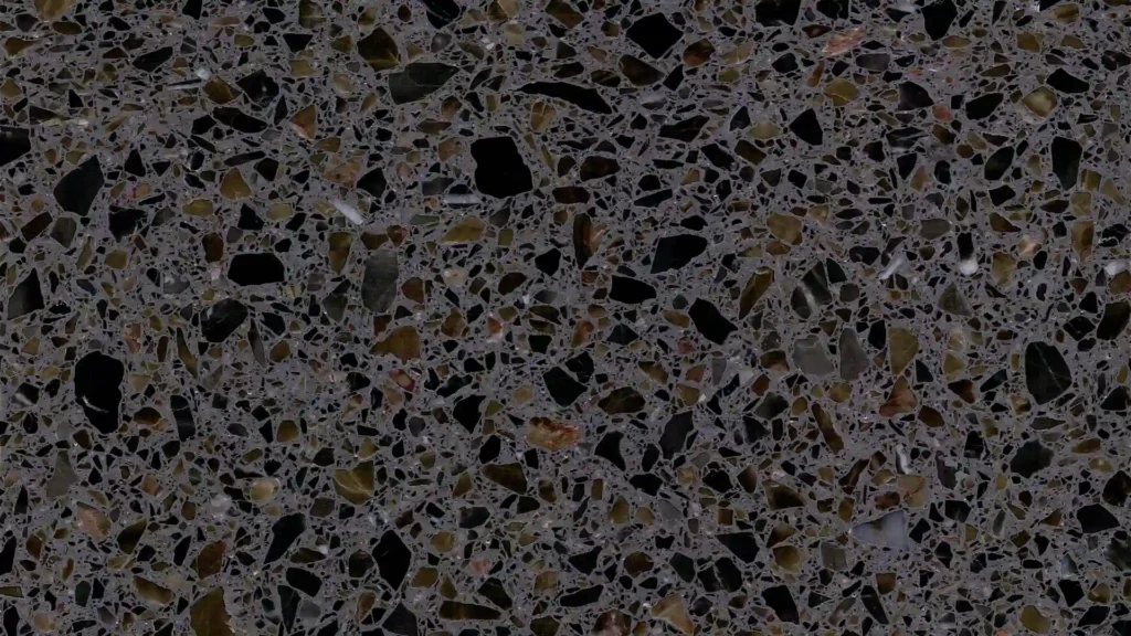 Smoky Elegance Terrazzo with dark and light stone chips