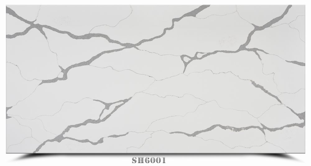 Calacatta White Quartz with elegant grey veining