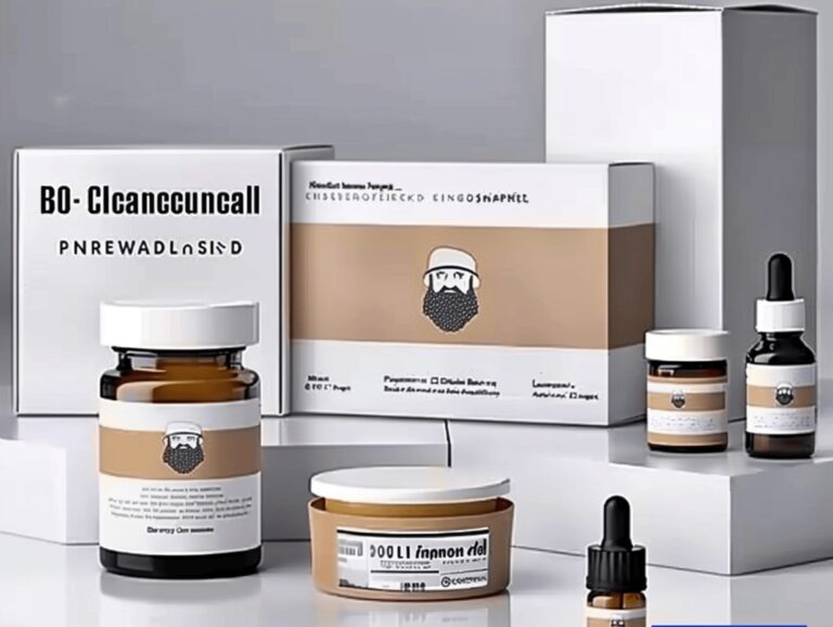 Minimalist Beard Care Packaging for Skincare Products
