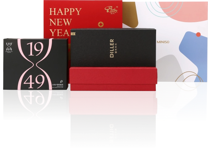 Selection of premium custom packaging boxes designed by Packjaki, featuring luxury finishes and unique designs for various brands.